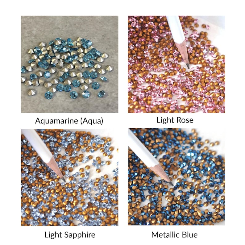All Colors - 25PP Barton Crystals *small* 3.25MM Round Chaton ...