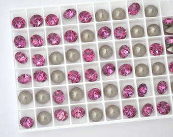 Dark Rose 39ss 1088 Chatons 8mm Barton Crystals - Multiple Pack Sizes Available