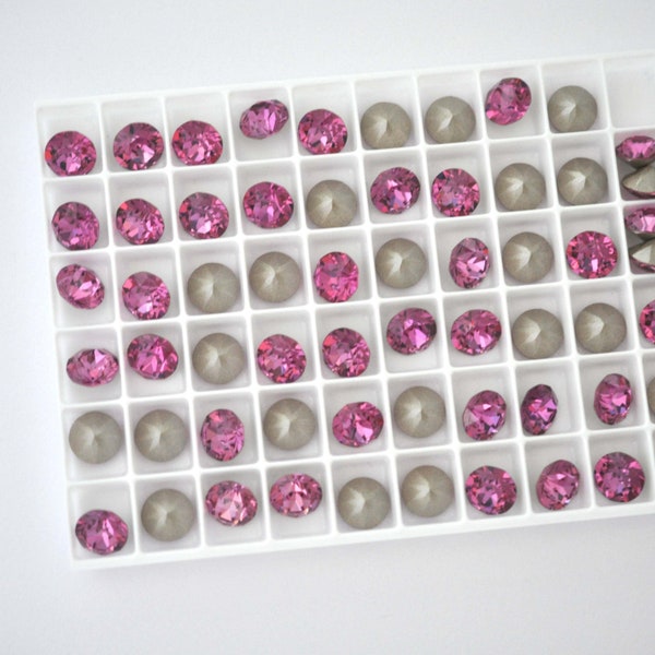 Dark Rose 39ss 1088 Chatons 8mm Barton Crystals - Multiple Pack Sizes Available