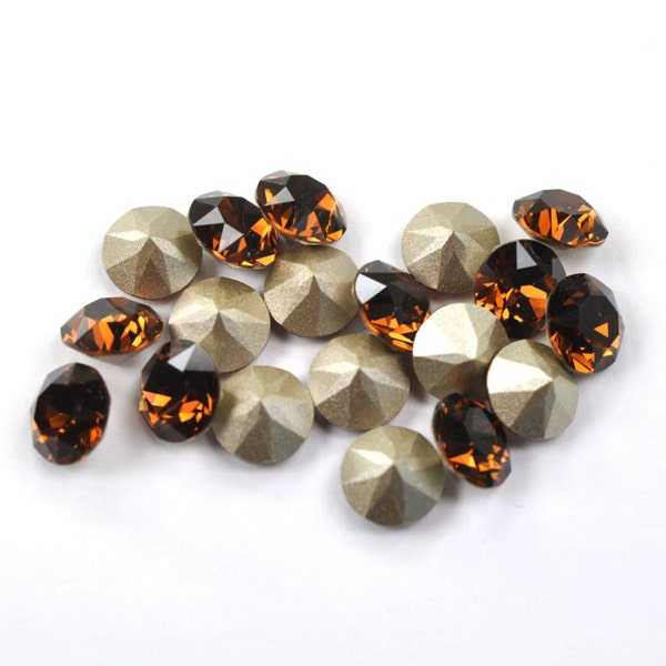 Smoked Topaz 39ss 1088 Chatons 8mm Barton Crystals - Multiple Pack Sizes Available