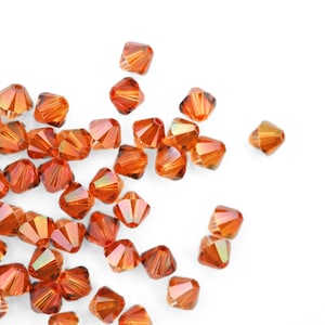 6mm Copper Bicone 5328 Barton Crystal Beads, Made In Austria, The Highest Quality! Austrian Crystal, Double Cone Shape