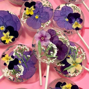 Edible Flower Lollipops image 7