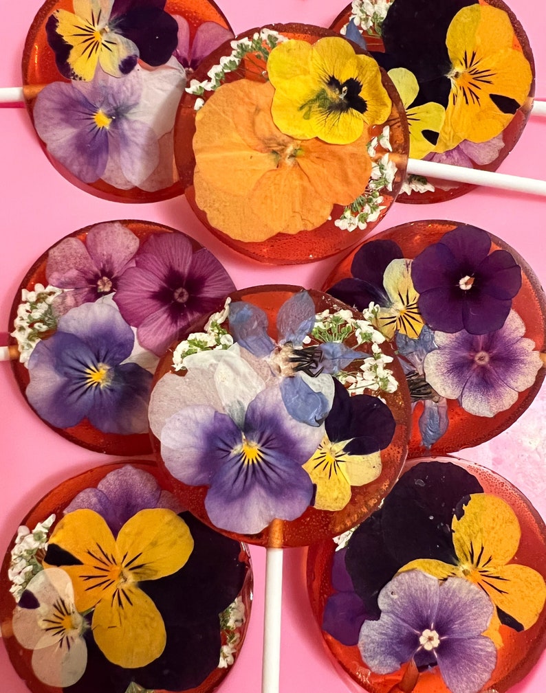 Edible Flower Lollipops image 4