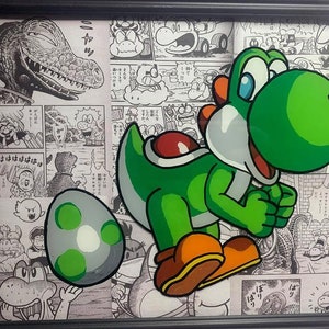Super Mario - Yoshi Glass Painting