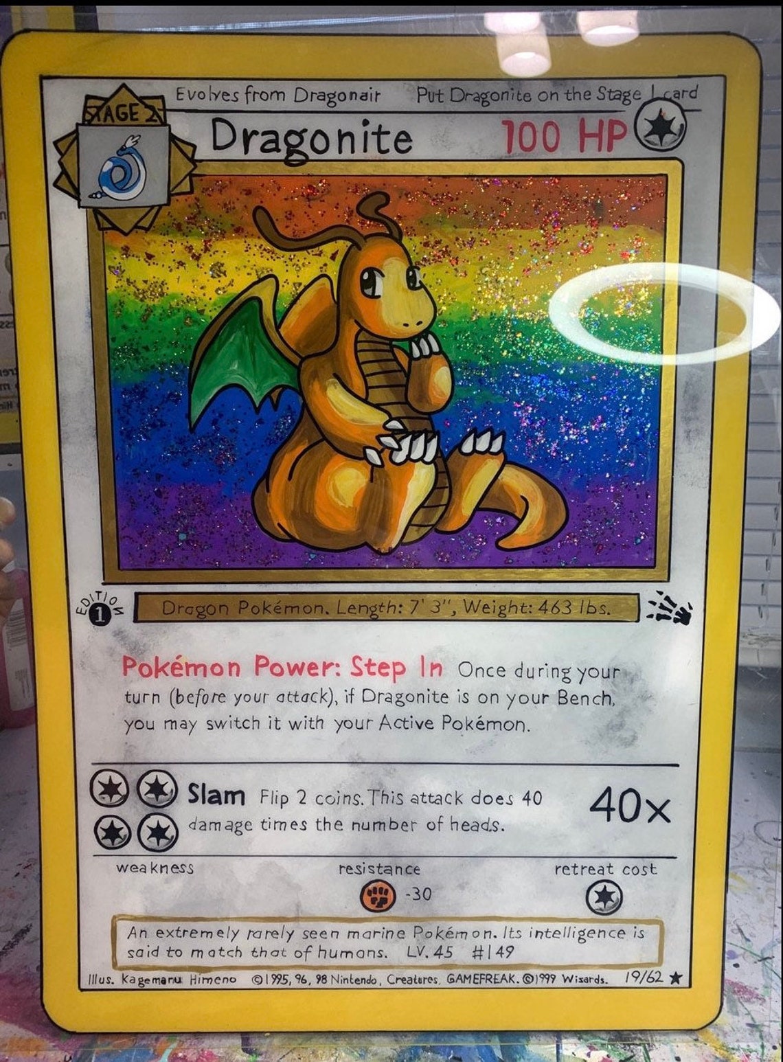 Giant Pokemon Card Painting Etsy