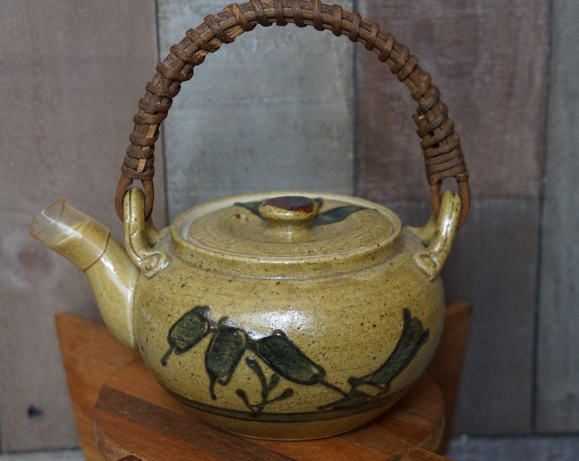 VINTAGE Mid Century Modern OMC Japan Stoneware Pottery Tea Set Etsy