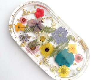 Handmade Jewelry Dish, Jewelry Tray, Mothers Day Gift, Soap Dish, Floral Rolling Tray, Resin Dish, Bridesmaids Gift, Gifts for her