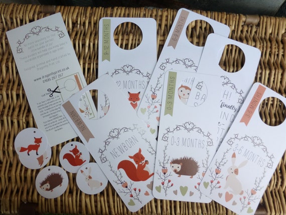 Woodland Theme Baby Wardrobe Dividers Newborn To 1 Year Etsy