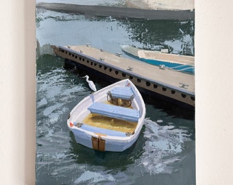 Original Oil Painting | "Stuck in the Harbor"