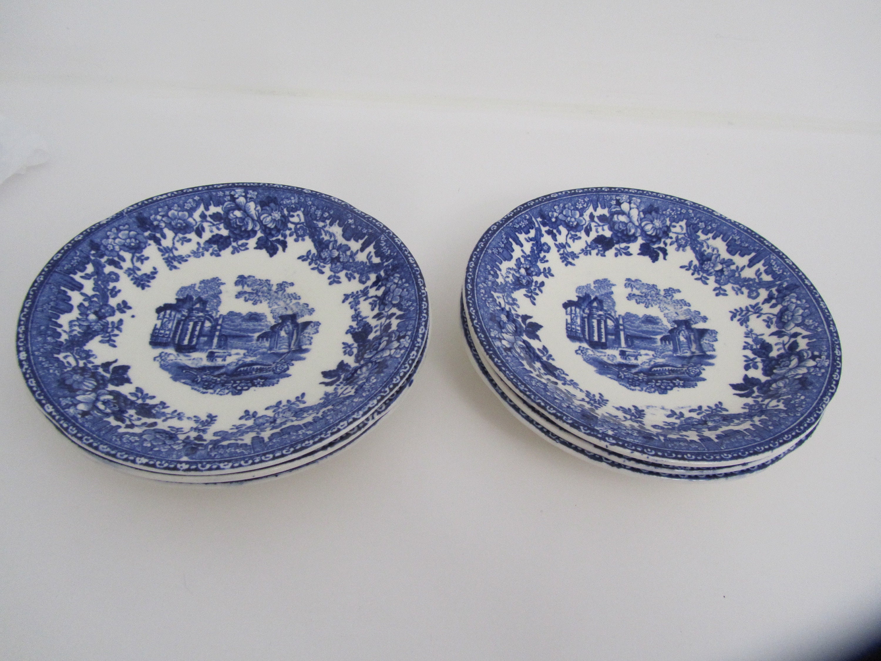 Vintage Mason's Ironstone Blue and White Transferware Etsy