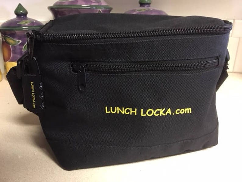Locking Lunch Bag with lock. Lunch bag that locks Black Etsy