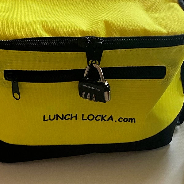 Canvas Locking Lunch Bag with NEW AND IMPROVED lock!!!