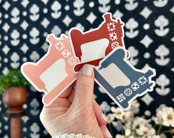 Sewing Machine Quilt Block Sticker | Waterproof Vinyl