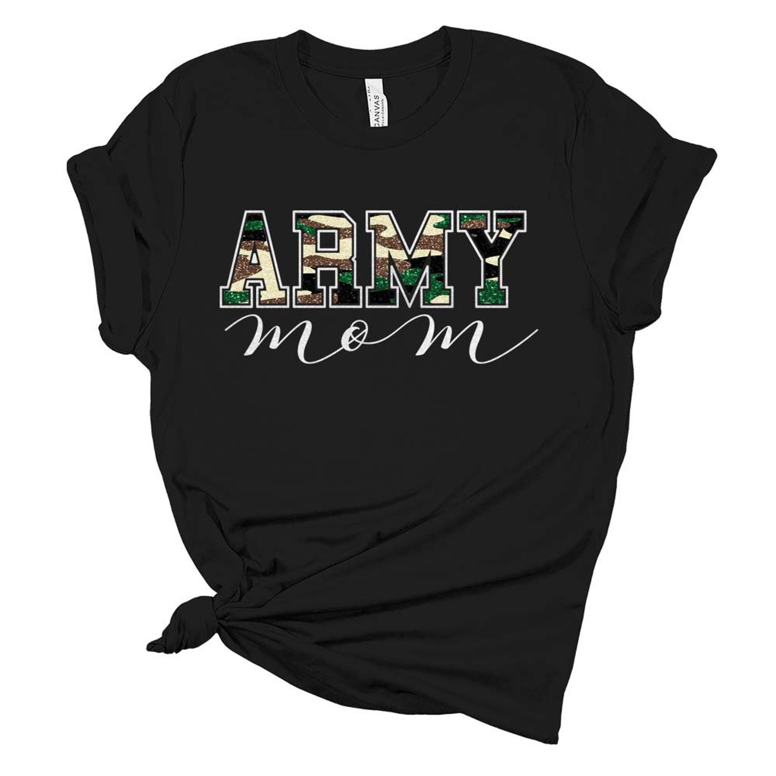 Custom Womens Glitter Camo Army Shirt, Unites States Army, Army Mom - Etsy