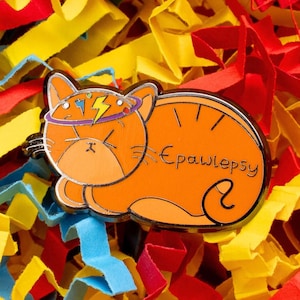 Epawlepsy Cat Enamel Pin - Epilepsy - Invisible Illness - Spoonie - Chronic Illness Gift - Disability - Awareness - Seizures - Chronic Pain