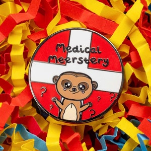 Medical Mystery Meerkat Enamel Pin - Spoonie Gift - Chronic Illness Gift - Chronic Illness Pin Badge - Mental Health Pin - Chronic Pain