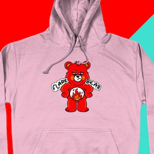 Flare Bear Hoodie - Various Colours - Spoonie Gift - Cute Gift - Chronic illness Gift - Invisible Illness - Hidden Disability - Flare Up