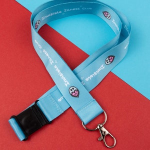 Invisible Illness Club Lanyard with Safety Catch - Sunflower Lanyard - Spoonie - Hidden Disabilities - Chronic Illness - Disability Gift
