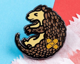 Chronic Paingolin Pangolin Enamel Pin - Chronic Pain - Spoonie Gift - Chronic Illness Gift - Invisible Illness - Hidden Disability Gift