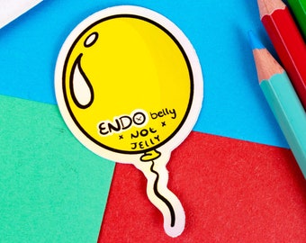 Sticker Endo Ventre irisé - Endométriose - Cadeau Spoonie - Cadeau Maladie Chronique - Maladie Invisible - Sticker Handicap - Sensibilisation