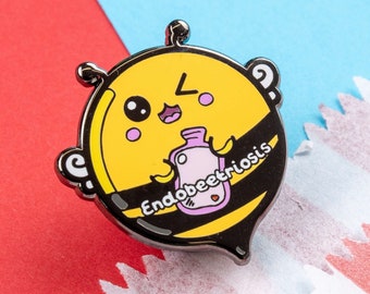 Endobeetriosis 2.0 Bee Enamel Pin - Endometriosis - Bumble Bee - Spoonie Gift - Chronic Illness - Invisible Illness - Chronic Pain