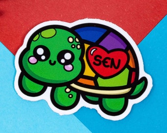 Speshell Educational Needs Tortoise Sticker - SEN - Special Educational Needs - Vinyl Sticker - SEN Teacher - Spoonie - Rainbow - Teaching