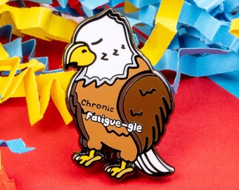Chronic Fatigue-le Eagle Enamel Pin - Chronic Fatigue - Invisible Illness Gift - Awareness - Hidden Disability Gift - Sunflower Lanyard