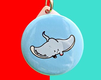 Raynaud's Sting Ray Keyring - Spoonie Gift - Chronic Illness Gift - Invisible Illness Keyring - Chronic Pain - Keychain - Sea Creature Gift