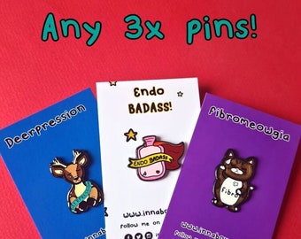 Enamel Pins set of 3, enamel pins, pins, pin set, cute gifts, spoonie gift, funny pins, cute pins, pins and patches, lapel pins, pin game