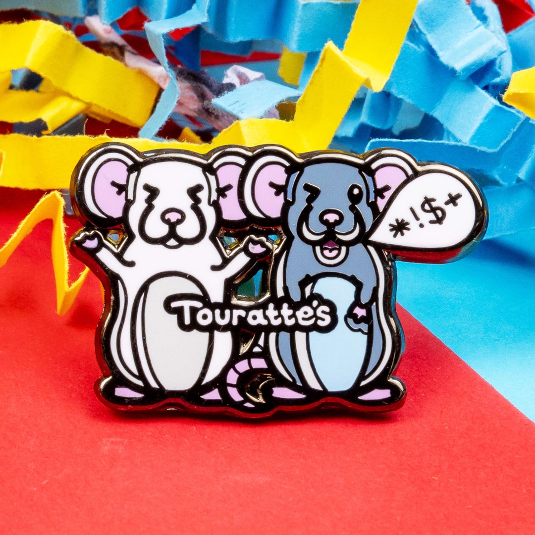 Touratte's Rat Enamel Pin - Tourette's Syndrome - Spoonie Gift ...