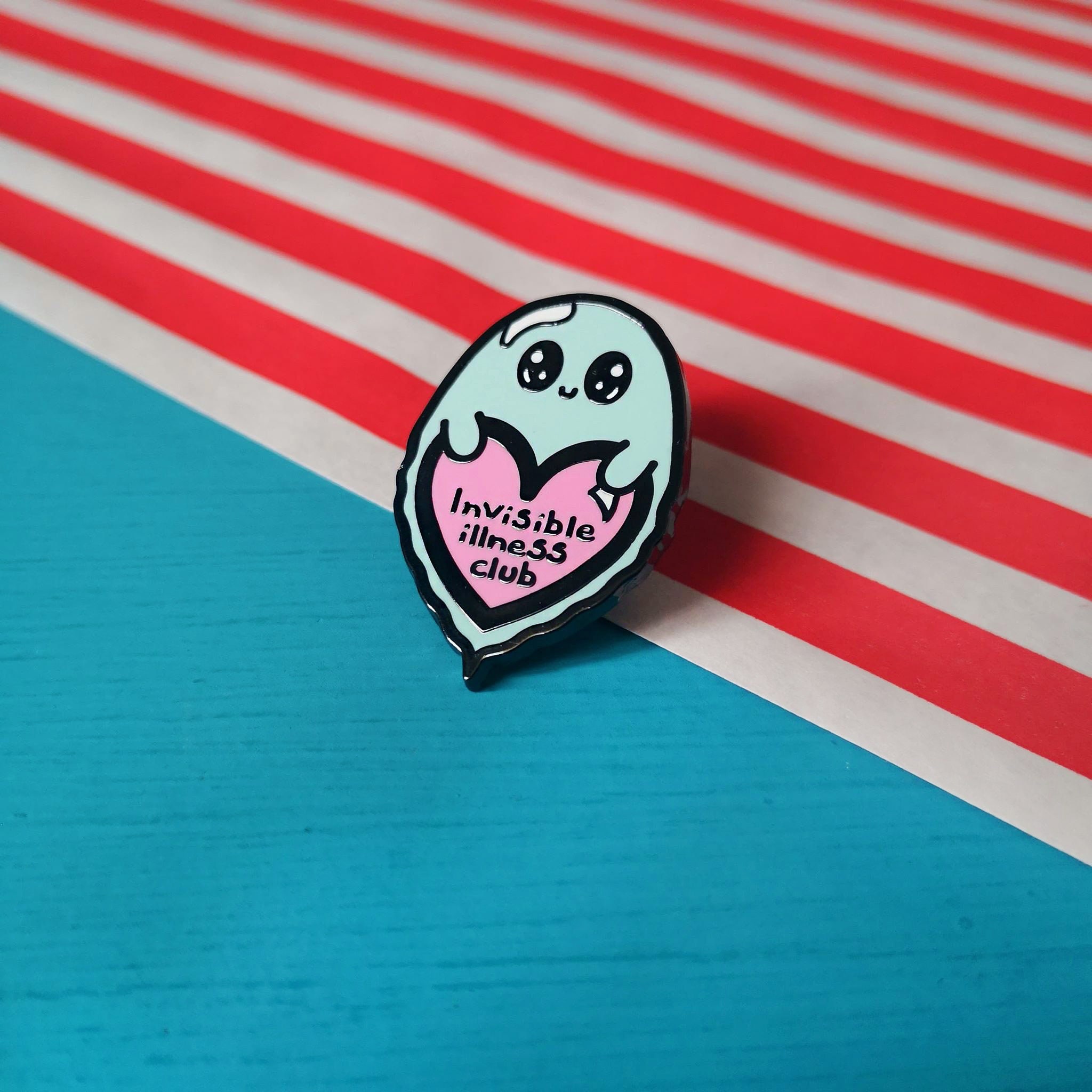 Invisible illness club enamel pin - chronic illness pin badge - mental health pin - spoonie pin badge - chronic illness gift - gift for her