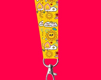 No se queme Lanyard - Fatiga crónica - Regalo de enfermedad crónica - Regalo Spoonie - Regalo de amigo - Amarillo sol