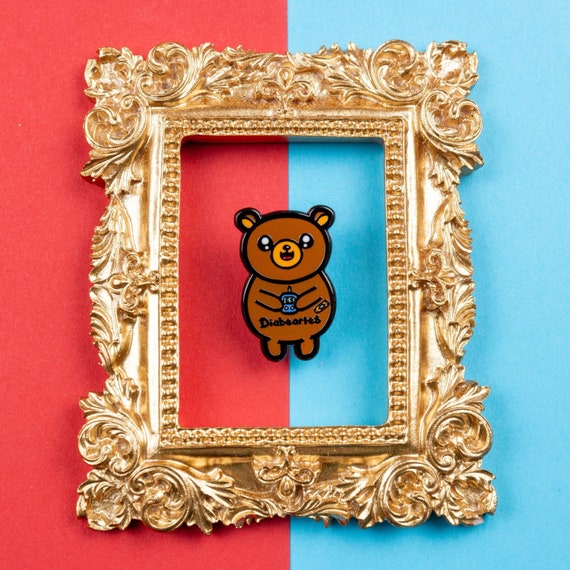 Diabeartes Bear Enamel Pin - Diabetes - Spoonie Gift - Chronic Illness Gift - Invisible Illness - Type One - Type Two - Disability