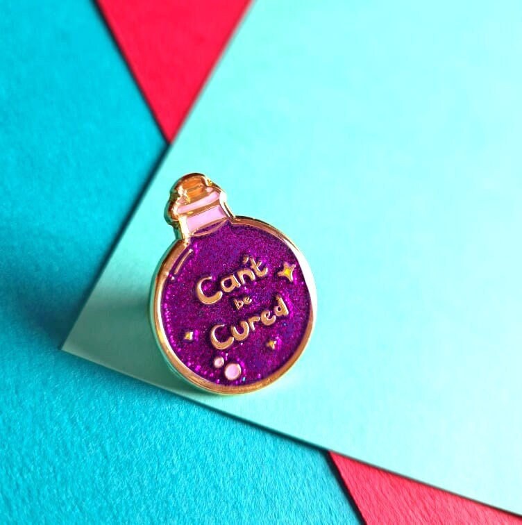 Can't be cured potion bottle enamel pin - spoonie pin - halloween - chronic illness gift - chronic illness gift - gift for her