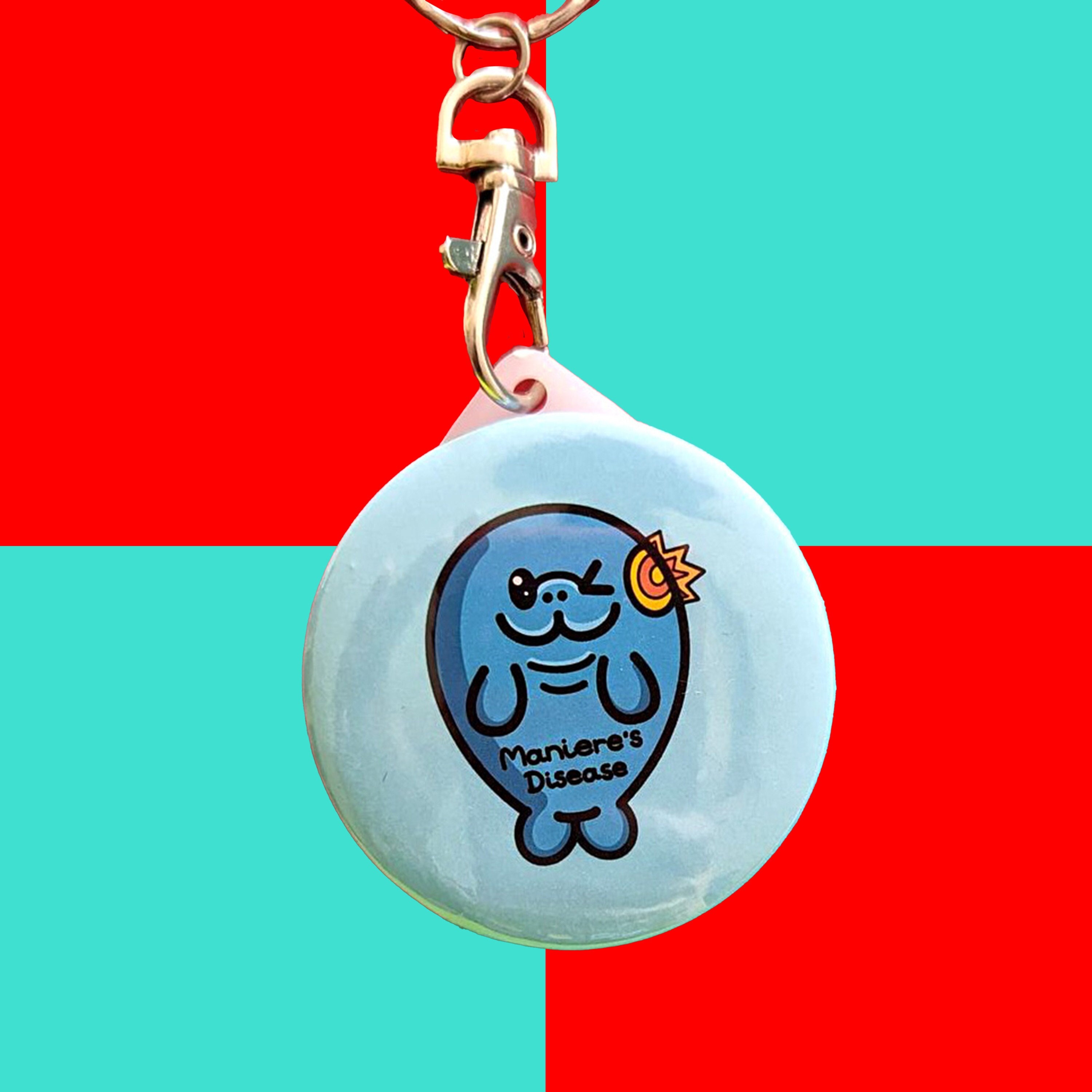 Maniere Krankheit Manatee Schlüsselanhänger - Ménière Krankheit - Geschenk für chronische Krankheiten - Spoonie Geschenk - Geschenk für unsichtbare Krankheiten - Schlüsselbund - Wortspiel Geschenk