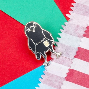 Crowhn&#39;s Disease Enamel Pin - Crohn&#39;s Disease - Spoonie Gift - Stoma Bag - Chronic Illness Gift - Ileostomy - Hidden Disability - Crow Gift