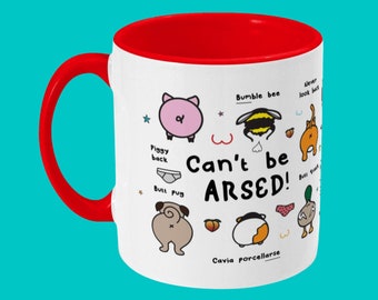 Can't be Arsed Mug - Funny Mug - Gift for Him - Gift for Her - Animal Lovers Gift - Housewarming - New Job - Home & Living - Cheeky Gift