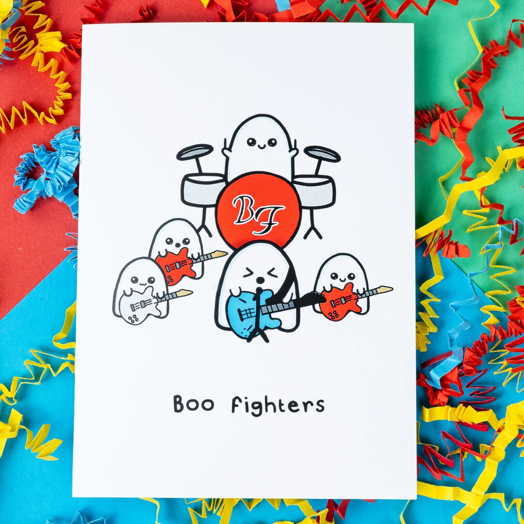 Boo Fighters Birthday Card - Funny Birthday Card for Him - Birthday ...