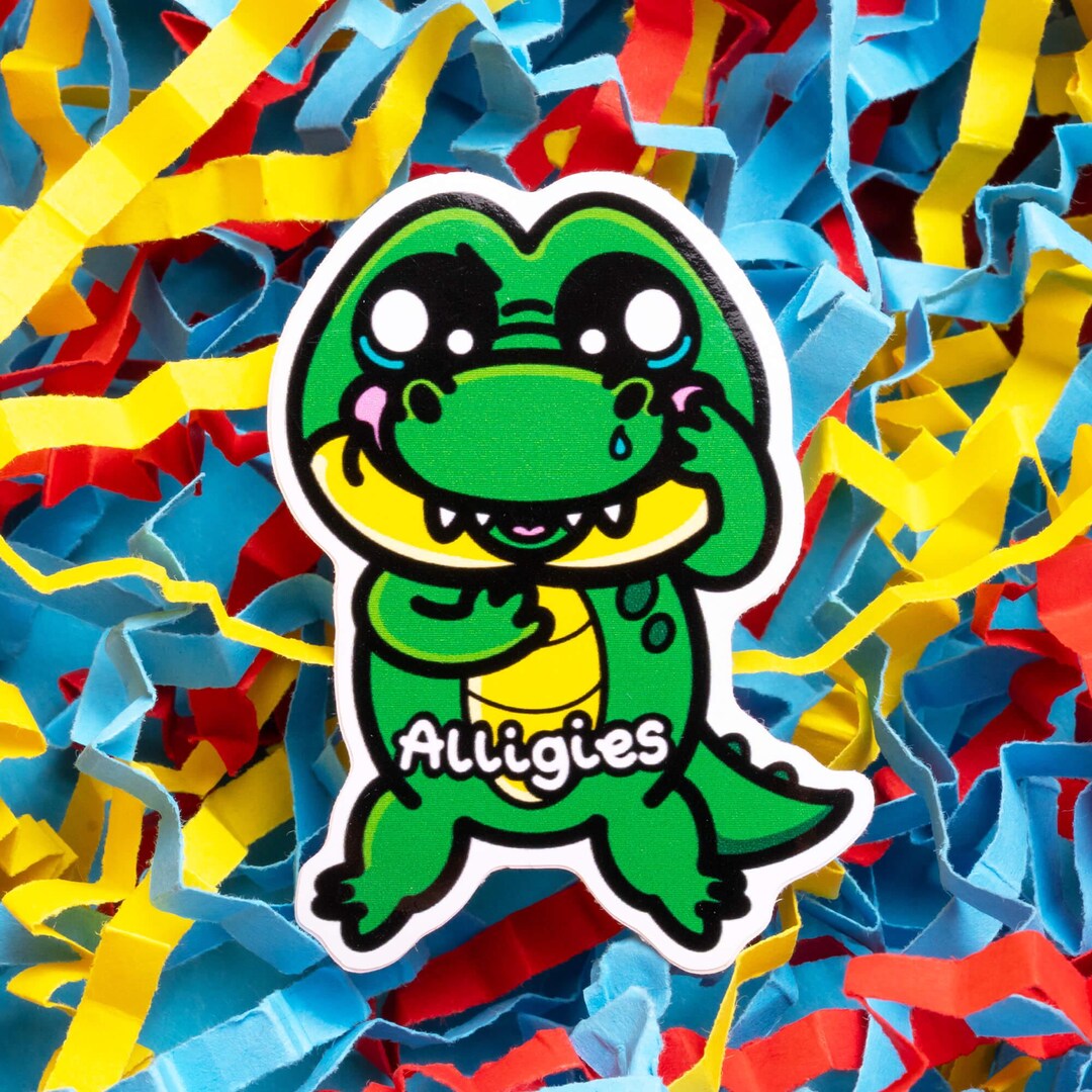 Alligies Alligator Sticker - Allergies - Vinyl Sticker - Chronic ...