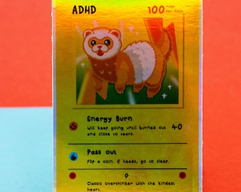 ADHS Sammelkarten Sticker: Funkelndes Neurovielfalt Geschenk