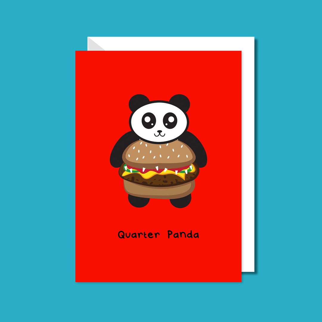 Funny Panda Card Panda Birthday Card Friend's Birthday Birthday Card