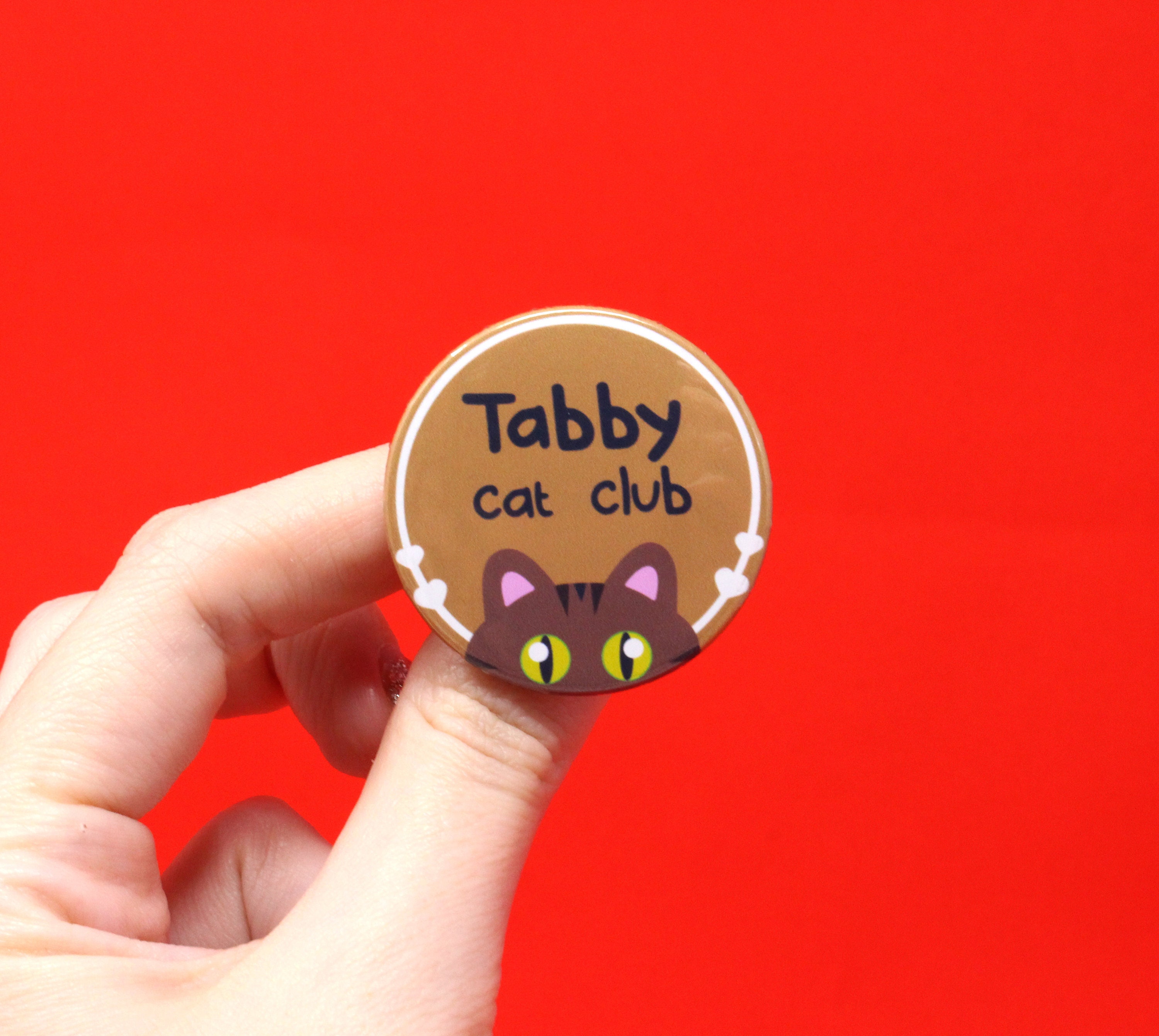 Tabby cat club badge cat pin badge cat gifts cat Etsy
