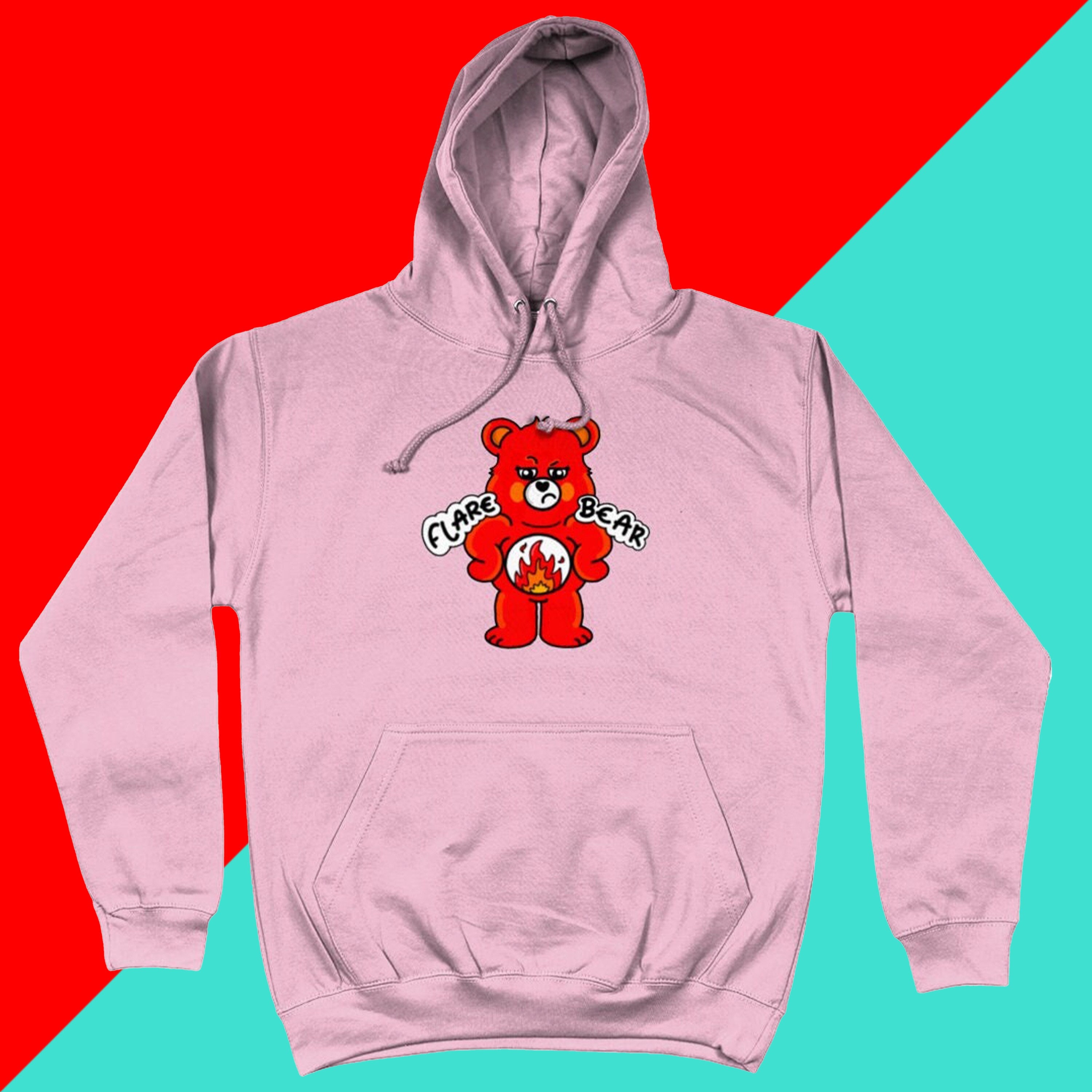 Flare Bear Hoodie - Various Colours - Spoonie Gift - Cute Gift - Chronic illness Gift - Invisible Illness - Hidden Disability - Flare Up