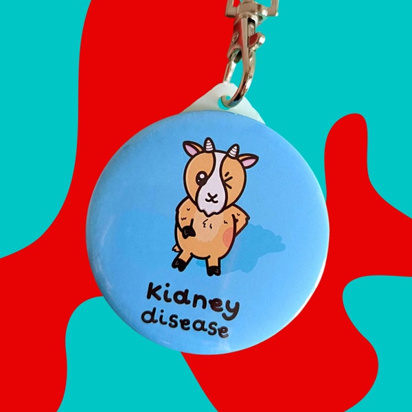 Porte-clés maladie rénale chèvre - maladie rénale - cadeau Spoonie - insuffisance rénale - cadeau maladie chronique - porte-clés maladie invisible