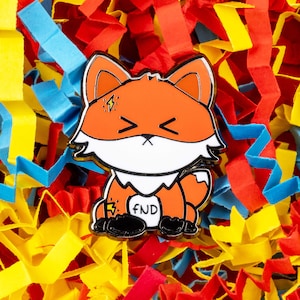 Foxtional Neurological Disorder Fox Enamel Pin - Functional Neurological Disorder FND - Invisible Illness - Chronic Pain - Chronic Illness