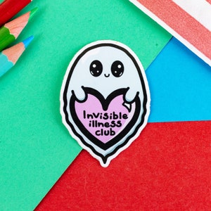 Invisible Illness Club Sticker - Spoonie Gift - Vinyl Sticker - Chronic Illness Gift - Disability Sticker - Mental Health Gift - Awareness