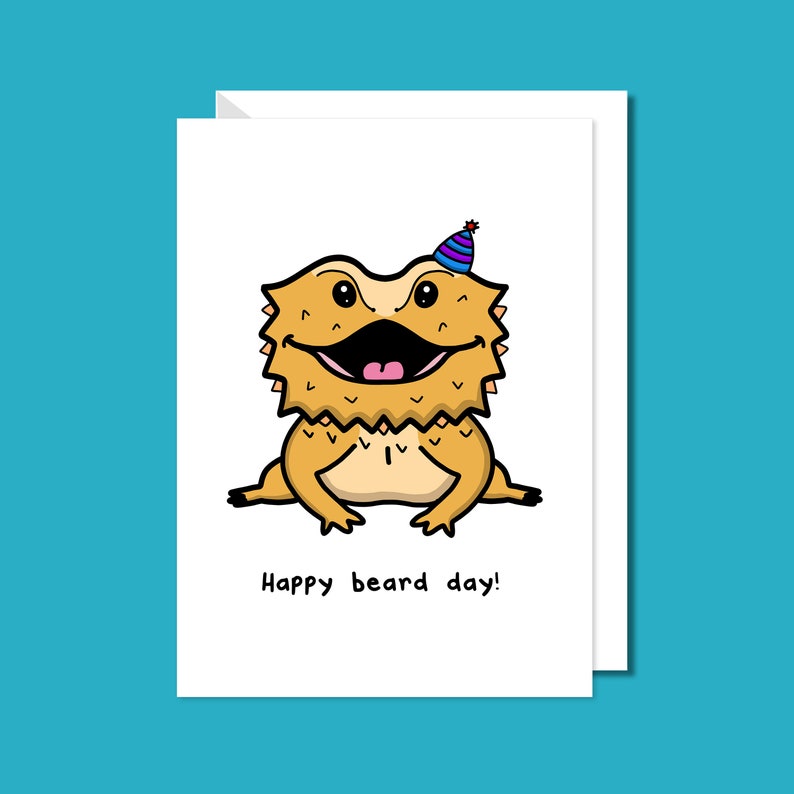 Bearded Dragon Birthday Card Funny Birthday Card Funny Etsy