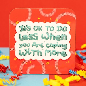 It&#39;s Ok To Do Less Coaster - Therapy - Self Care - Self Love - Gift for Friend - Mental Health - Positive Reminder - Slow Living - Calm