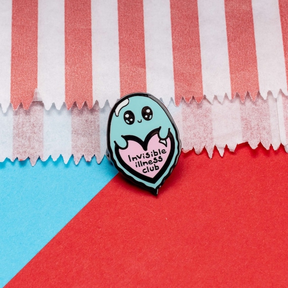 Invisible illness club enamel pin - chronic illness pin badge - mental health pin - spoonie pin badge - chronic illness gift - gift for her