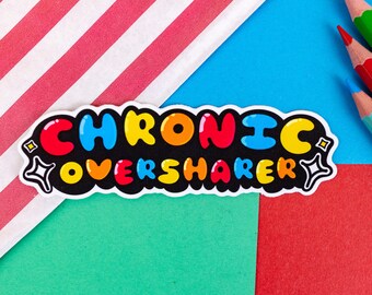 Kronisk överdelare-klistermärke - vinylklistermärke - kronisk sjukdomspresent - Spoonie-present - ADHD - osynlig sjukdom - neurodivergent - neurospicy